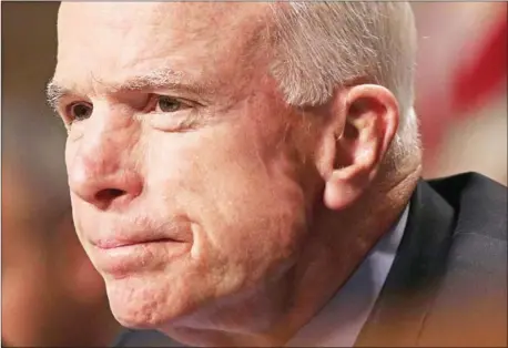  ?? ALEX WONG/GETTY IMAGES NORTH AMERICA/AFP ?? Veteran US Senator John McCain, a former prisoner of war and the 2008 Republican presidenti­al nominee, has been diagnosed with brain cancer.