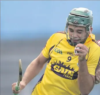  ??  ?? Midfielder Conor Devitt braces himself as Galway’s Paul Killeen challenges in Saturday’s All-Ireland semi-fi