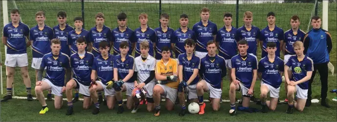  ??  ?? The Wicklow Under-16 team that defeated Waterford.