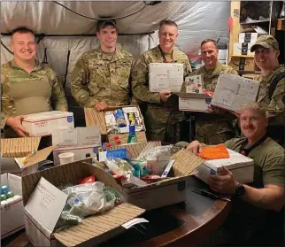  ?? PHOTO COURTESY OF DESERT ANGELS ?? The local nonprofit Desert Angels sends boxes filled with home comforts to military deployed overseas.
