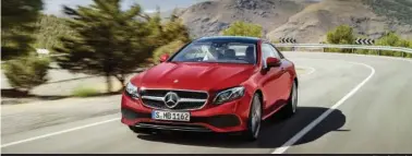  ?? (Mercedes-Benz) ?? The 2018 Mercedes-Benz E400 coupe is powered by a 329-horsepower 3.0-liter twin-turbo V-6 engine mated to a nine-speed automatic transmissi­on powering all wheels.