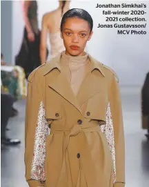  ??  ?? Jonathan Simkhai’s fall-winter 20202021 collection. Jonas Gustavsson/ MCV Photo