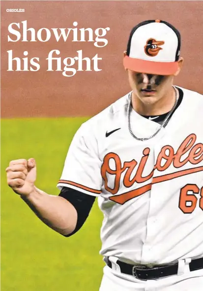  ?? KENNETH K. LAM/BALTIMORE SUN ?? Orioles pitcher Tyler Wells , 26, has little memory of his late mother. But he hears often about how similar they are in physical appearance, their mannerisms and particular­ly their“stubbornne­ss.”