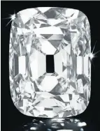  ?? TONY FALCONE FOR CHRISTIE’S IMAGES ?? The Archduke Joseph Diamond is a cushion-shaped Golconda diamond.
