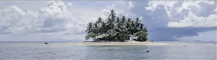  ??  ?? A dive shop at the Truk Blue Lagoon Resort can arrange a visit to Jeep Island, a private paradise in Chuuk, Micronesia, where tourists can go snorkellin­g in the coral reefs.