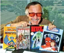  ?? Photograph: Araldo Di Crollalanz­a/REX/Shuttersto­c ?? Stan Lee in 1990 … he created a cosmology of modern myths.