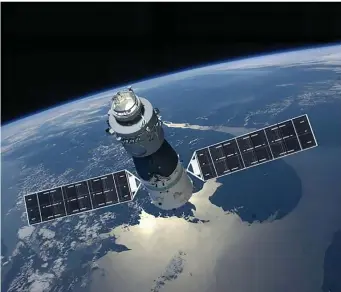  ??  ?? China’s Tiangong-1 space lab to fall to Earth this weekend: ESA