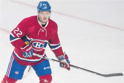  ?? GRAHAM HUGHES/THE CANADIAN PRESS ?? The Canadiens must decide whether rookie Mikhail Sergachev can benefit from another season of junior hockey with the Windsor Spitfires and they’ll probably look at him in at least two more preseason games before making a decision.
