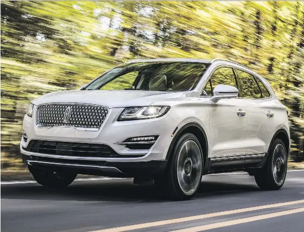  ?? LINCOLN ?? The 2019 Lincoln MKC offers excellent passing power with smooth engine performanc­e.