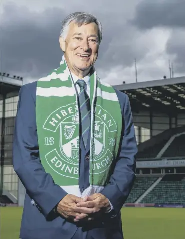  ??  ?? 0 Hibs owner Ron Gordon wants to enhance the whole matchday experience for supporters