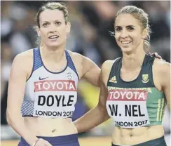  ??  ?? 0 Perth’s Eilidh Doyle eased into tonight’s women’s 400m hurdles semi-final along with South African Wenda Nel.