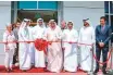  ??  ?? Abdallah Ahmad Al Moosa, Chairman, opening the laundry facility