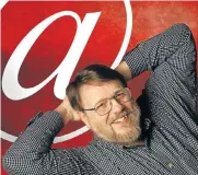  ??  ?? HALL OF FAME: Ray Tomlinson, the US tech pioneer who invented e-mail and chose to use the @ symbol