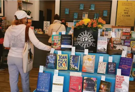  ?? ?? Book Passage and many local bookstores offer staff picks. Store owners have noticed that book clubs are more popular than ever.