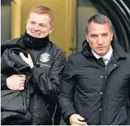  ??  ?? TITLE SHOT Rodgers’ Celtic can win league at Easter Rd