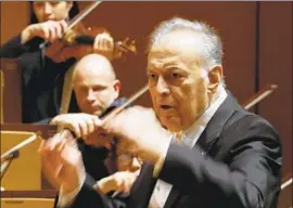  ?? Luis Sinco Los Angeles Times ?? CONDUCTOR Zubin Mehta kicks off a masterful cycle of Brahms with pianist Yefim Bronfman and the Los Angeles Philharmon­ic on Thursday at Disney Hall.