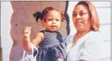  ??  ?? Meah Poret and her grandmothe­r, Roslyn Poret, in front of the New Orleans home that would be flooded out when Hurricane Katrina hit.