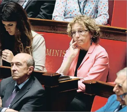  ?? JACQUES DEMARTHON / AFP ?? La ministra de Trabajo, Muriel Pénicaud, el pasado martes durante el debate en la Asamblea Nacional