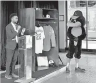  ?? BARBARA HADDOCK TAYLOR/BALTIMORE SUN ?? Mayor Brandon Scott speaks at the announceme­nt of the Paul McCartney concert, which will happen on June 12 at Oriole Park at Camden Yards.