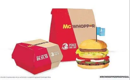  ?? AP ?? Una imagen del diseño realizado por Burger King, en el que plasma su propuesta