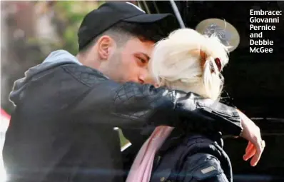  ??  ?? Embrace: Giovanni Pernice and Debbie McGee