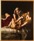  ?? Photograph: Artemisia Gentilesch­i/© Gabinetto fotografic­o delle Gallerie degli Uffizi ?? In the neck … the general is slain in Judith Beheading Holofernes, 1620.