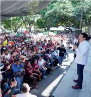  ?? ?? El dirigente nacional de Morena, Mario Delgado, acudió a Morelos a un evento para hablar sobre la reforma electoral.