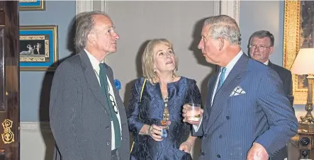  ??  ?? Hannah Rothschild with Prince Charles and below right; the wedding of the Earl of Rosebery to Hannah de Rothschild.