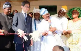  ?? Photo: Oyo Govt. House ?? From left: Deputy Governor of Oyo State, Otunba Moses Alake Adeyemo; Japanese Ambassador to Nigeria, Mr. Sadanobu Kusaoke; Olubadan of Ibadanlan, Oba Saliu Adetunji; State Governor, Senator Abiola Ajimobi; Mr.Bobby Ologun; and a Director in the Federal...