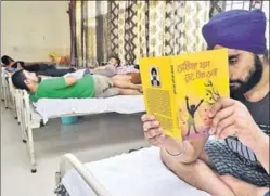  ?? HT PHOTO ?? Addicts undergoing treatment at the Swami Vivekanand Government Drug Deaddictio­n and Rehabilita­tion Centre in Amritsar.