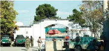  ?? AFP ?? Afghan police stand guard outside Pakistan’s Embassy, in Kabul.