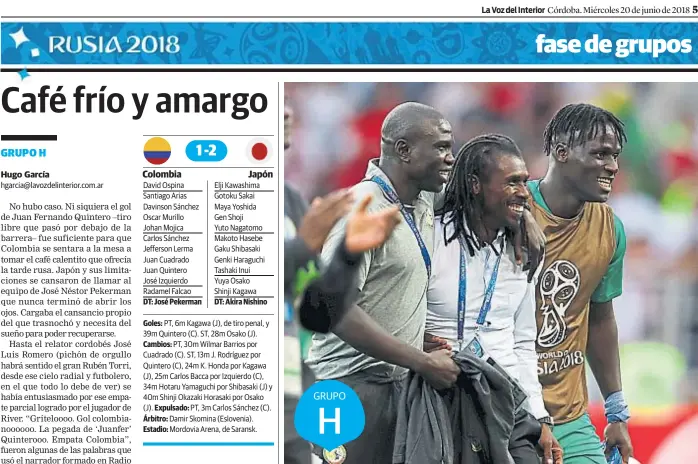  ?? (AP) ?? Felices. Senegal dio la sorpresa frente a Polonia, y el domingo va por la cima del grupo ante Japón.