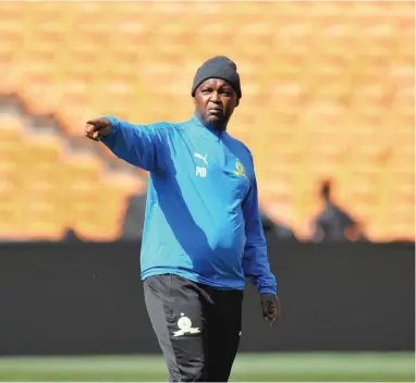  ??  ?? POINTING IN THE RIGHT DIRECTION: Pitso Mosimane believes player, squad, game and training management will be crucial during the new campaign.
