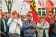  ?? Foto: Klaus Rainer Krieger ?? In Augsburg gab es bereits am Montag Proteste.