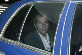  ??  ?? Evan Vucci / Associated Press file John Hinckley Jr. is shown in this 2003 file photo. The man who shot President Ronald Reagan left a Washington mental hospital for good on Sept. 10.