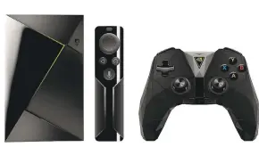  ?? NVIDIA ?? The Nvidia Shield streaming TV system is designed with gamers in mind. It comes with 4K, HDR and voice searches through Google Assistant, such as playback controls.