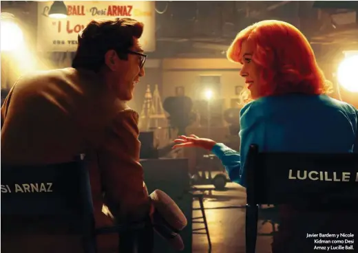  ?? ?? Javier Bardem y Nicole Kidman como Desi Arnaz y Lucille Ball.