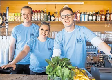  ??  ?? Bar staff were kept busy at the weekend as the Pig & Sty opened its doors