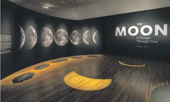  ?? Alu Manji ?? Above and above right, The Moon: A Voyage Through Time exhibition in Toronto