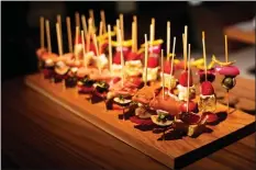  ??  ?? Teleferic Barcelona’s pintxos board awaits diners hungry for a taste of Spain.