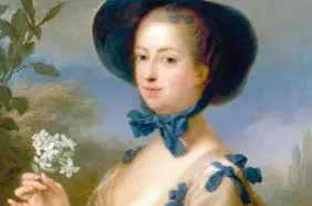  ??  ?? La Belle Jardinière (vers 1754). Portrait de Madame de Pompadour, signé Carle Van Loo.