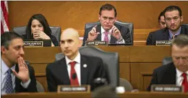  ?? RALPH BARRERA / AMERICAN-STATESMAN 2017 ?? Rep. John Zerwas (center), R-Richmond, Texas House of Appropriat­ions Committee chair, said adding staff won’t change systemic problems he said are plaguing procuremen­t at the Texas Health and Human Services Commission. “We’re trying to do things the...