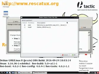  ??  ?? Rescatux makes it easier to reset forgotten Linux passwords.