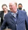  ?? The Boston Herald via AP, Pool ?? ■ Celebrity chef Mario Batali reacts after being found not guilty of indecent assault and battery at Boston Municipal Court on the second day of his trial, on Tuesday in Boston.