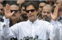  ??  ?? Khan: Cricket star turned political player