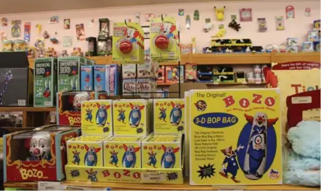  ??  ?? If you’re pining for a retro toy, chances are Vidler’s will have it. They have whoopee cushions, hula hoops and even Tiddlywink­s.