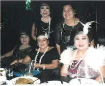  ??  ?? SMILES. Seated from left are Aurora Achas, Antonia Achas and Pinky Shan. Standing from left are Nerissa Soon-Ruiz and Dolores Yacub.