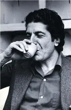  ??  ?? Leonard Cohen, seen in 1978, recorded his thoughts in notebooks and on scraps of paper. His son, Adam, once found a stray note in the freezer.