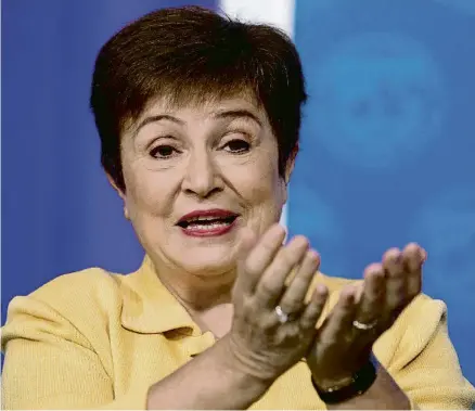  ?? NICHOLAS KAMM / AFP ?? Kristalina Georgieva, directora gerent de l’FMI