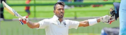  ??  ?? When asked about his patient batting during his maiden Test ton at Pallekele, Hardik Pandya said, “It’s not that I can only hit.”